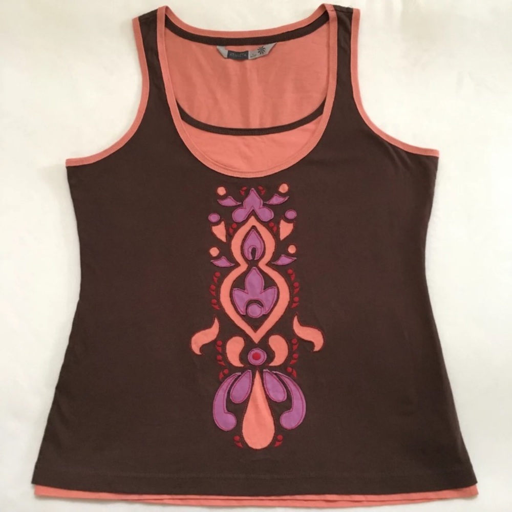 Athleta double tank top, size L